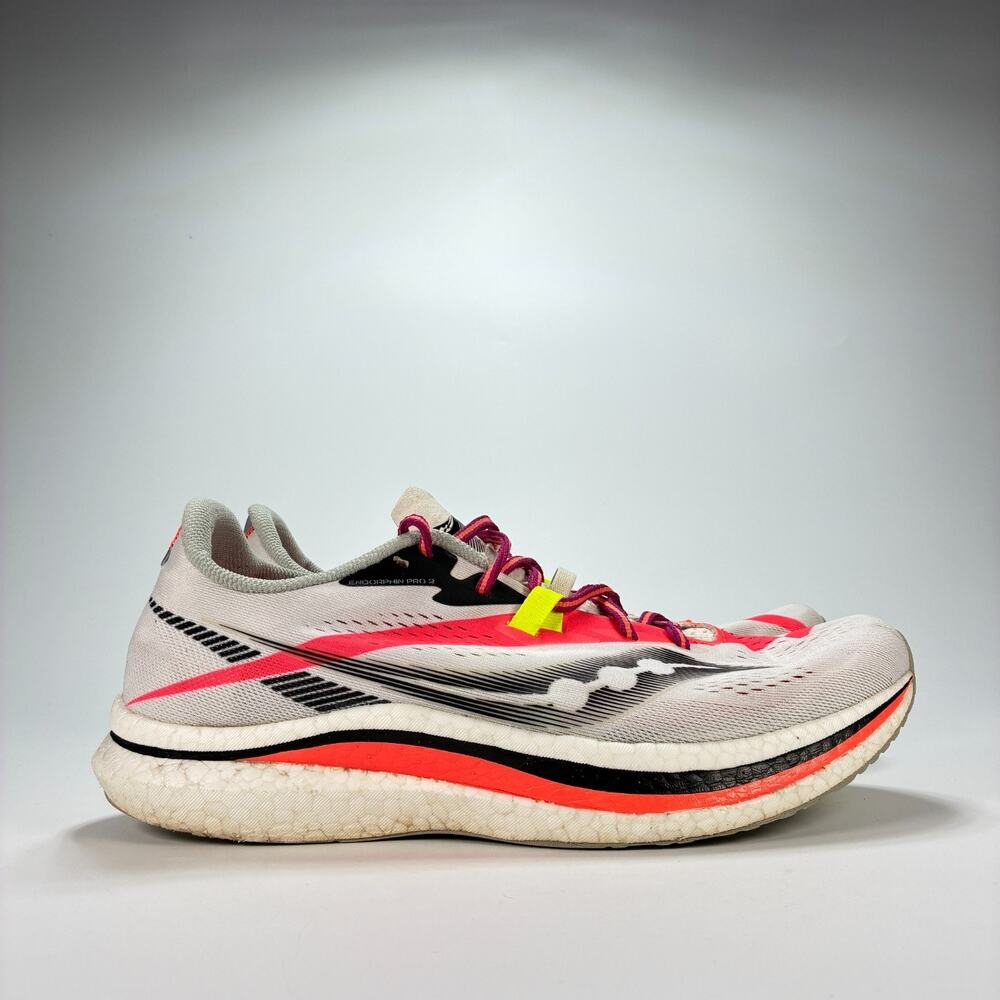 Saucony Men's White Black Pink Orange Athletic Running Shoes